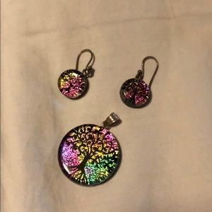 Tree Pendant and matching earrings ❤️